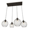 Nando 4-light black pendant light