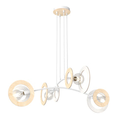 Skiva 4-light white pendant light