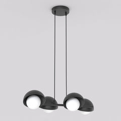 4-light black boom pendant light