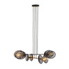 Playa 4-light black pendant light
