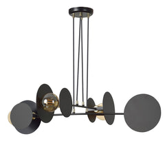 4-light black pendant light