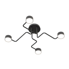 Kurage 4-light pendant lamp, black