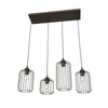 Vander 4-light black pendant light