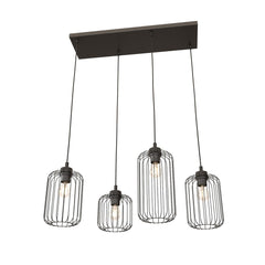 Vander 4-light black pendant light