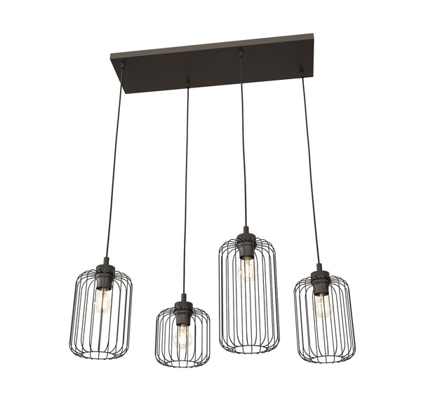 Vander 4-light black pendant light