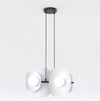 4-light black and grey pendant light