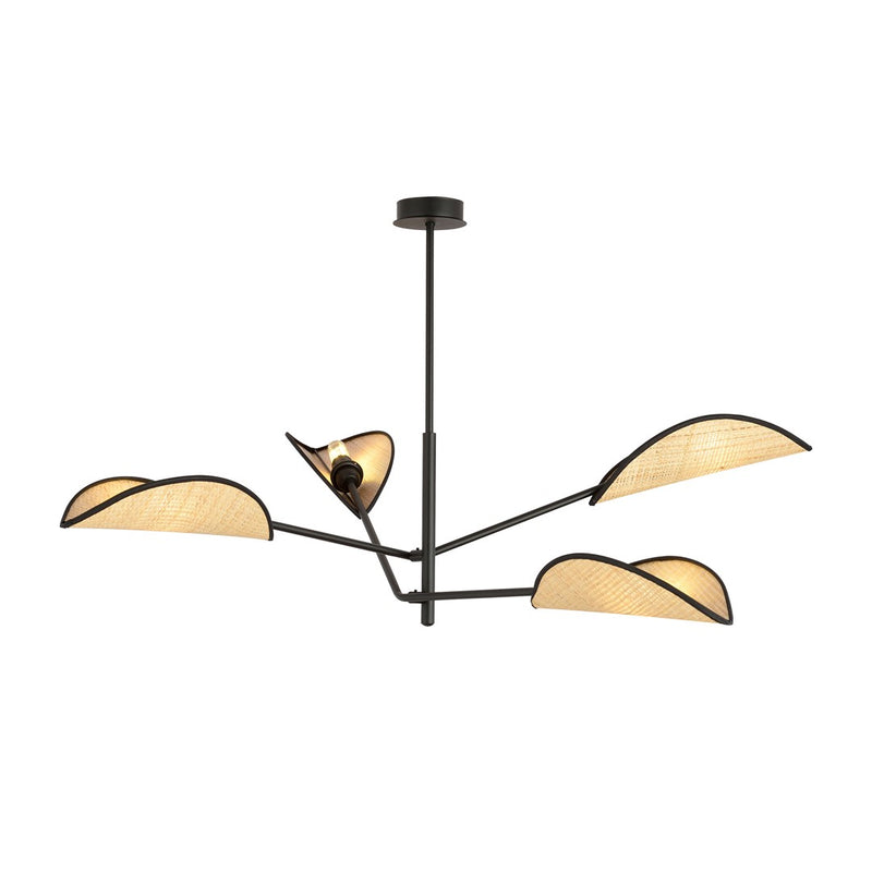 Vene 4-light black pendant light