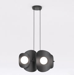 4-light black pendant light