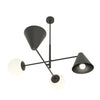 Hermes 4-light black pendant light