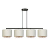 Hilde 4-light black and white pendant light
