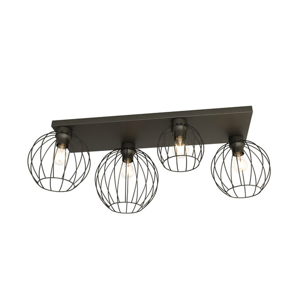 Nest 4-light black pendant light