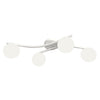Opus 4-light ceiling light, white, opal glass