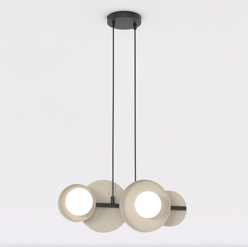 4-light black chandelier
