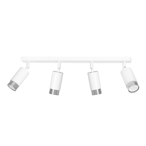 Hiro 4-light ceiling lamp white and chrome