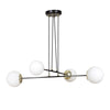 Ognis 4-light black pendant light