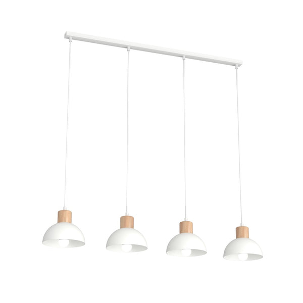 White Seco pendant light, 4 lights