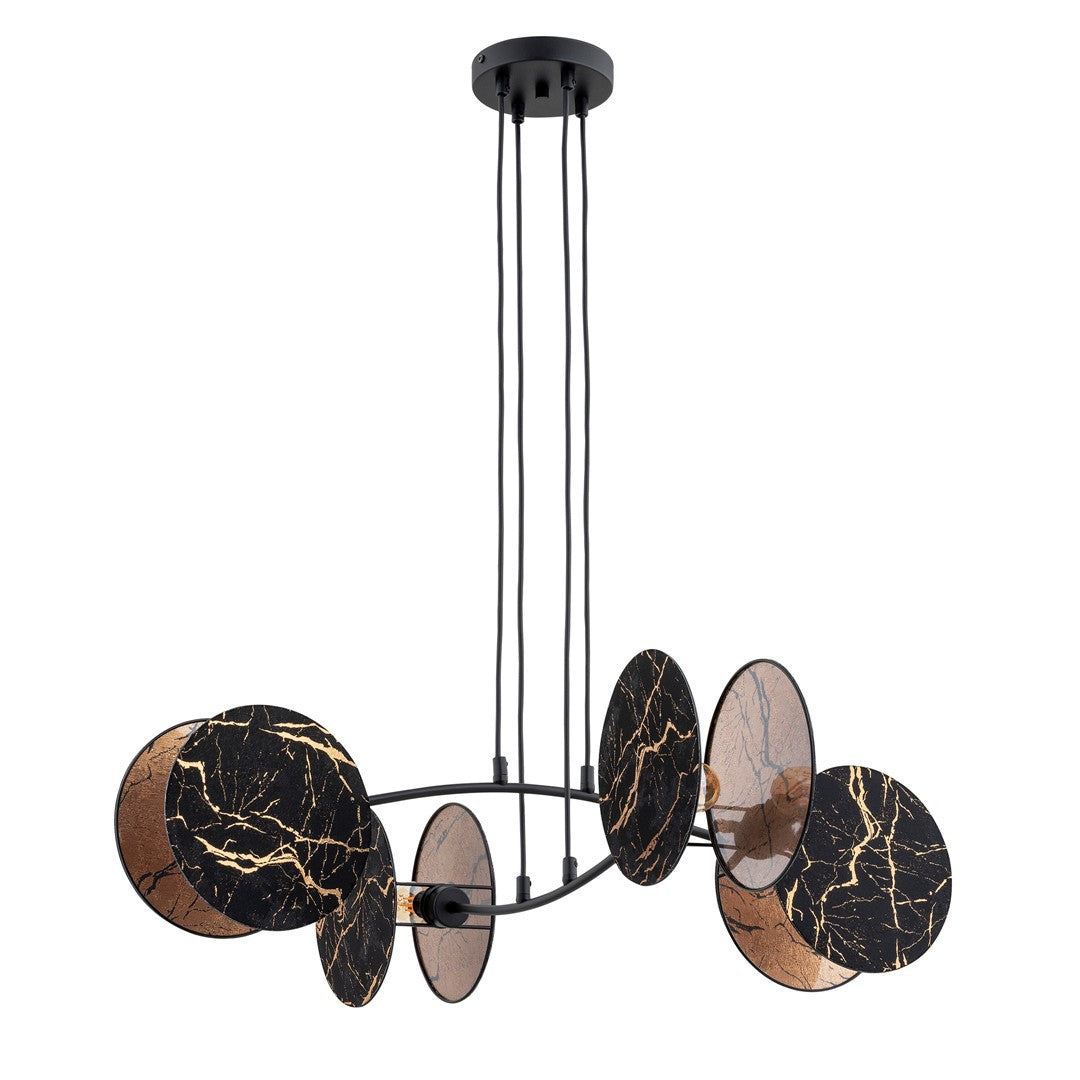 4-light Motif pendant lamp, marble
