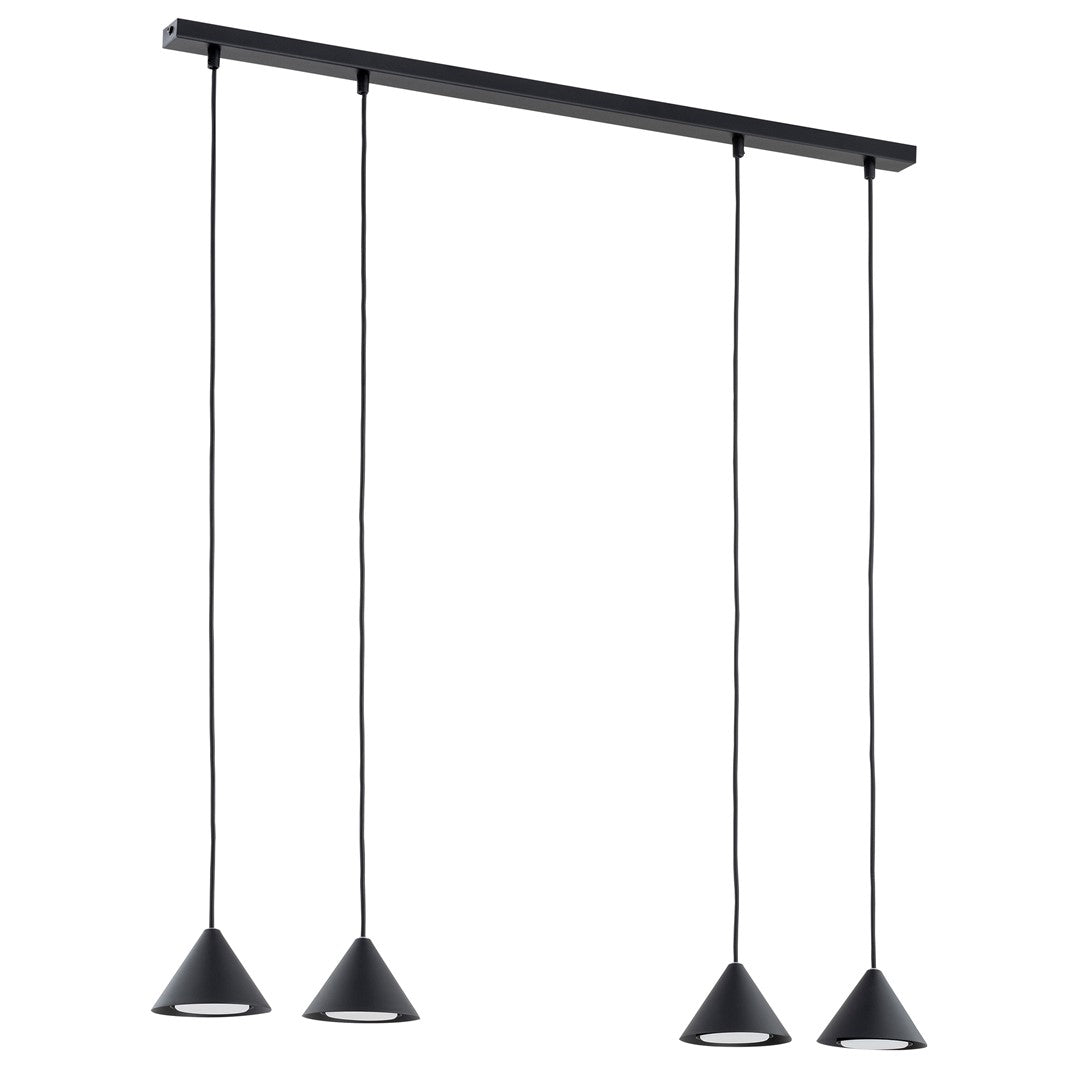 Elit 4-light black pendant light