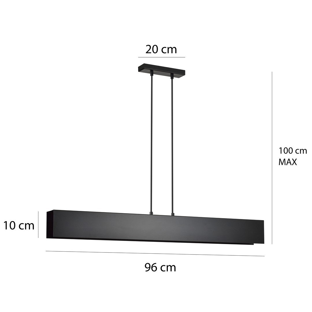 Gentor 4-light black pendant light