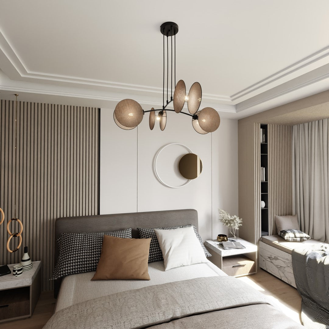4-light pendant light, natural