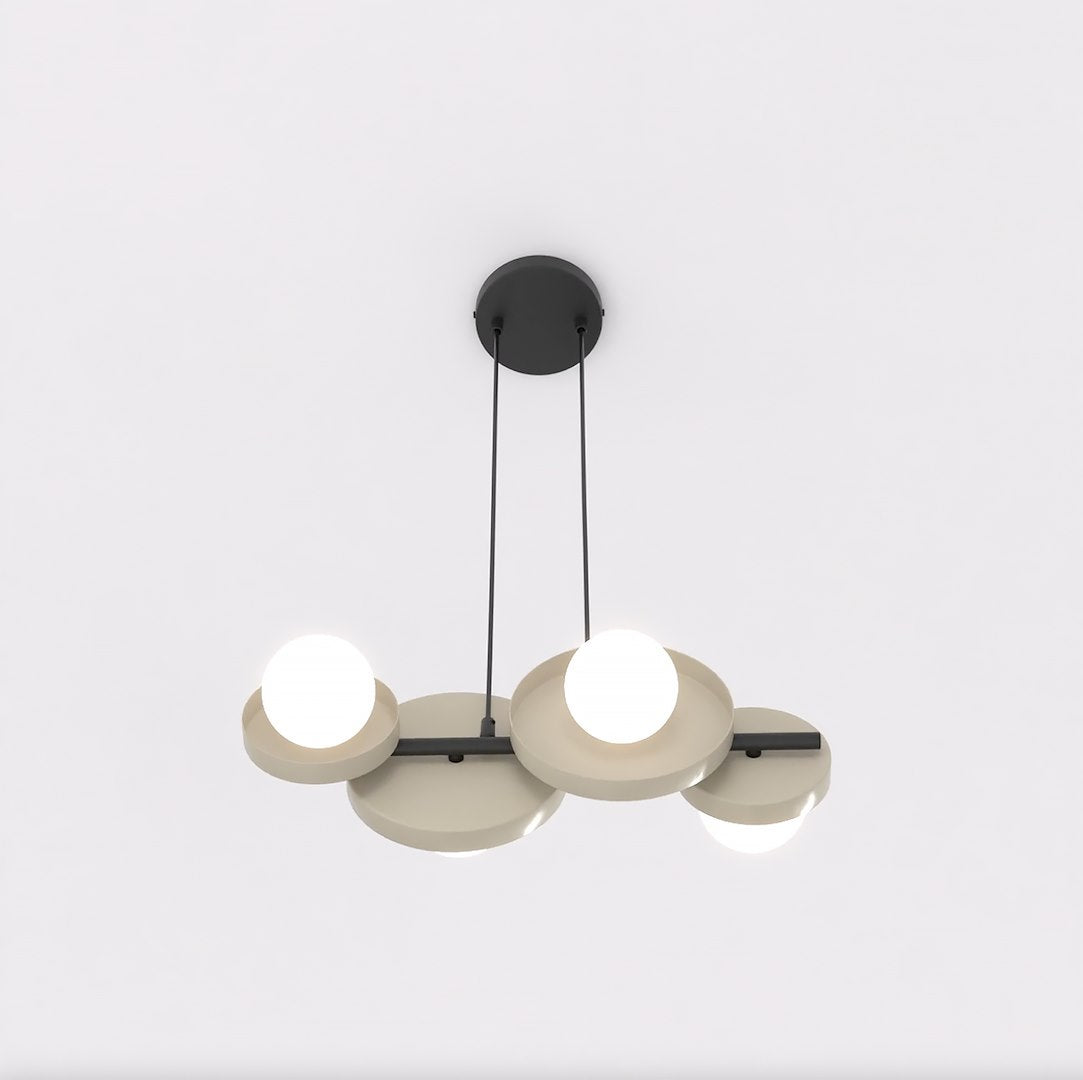 4-light black chandelier