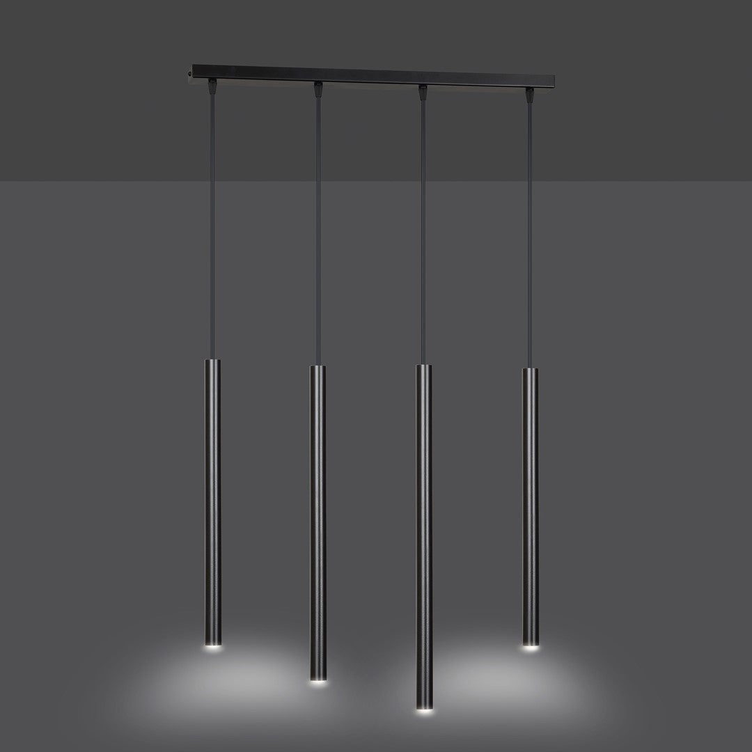 Selter 4-light black pendant light
