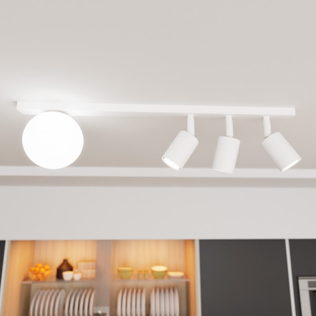 Baster 4-light white pendant light