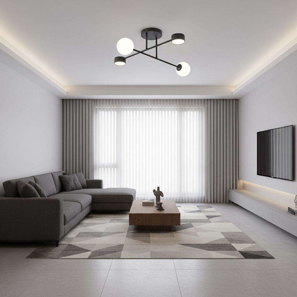 Holon 4-light ceiling light black