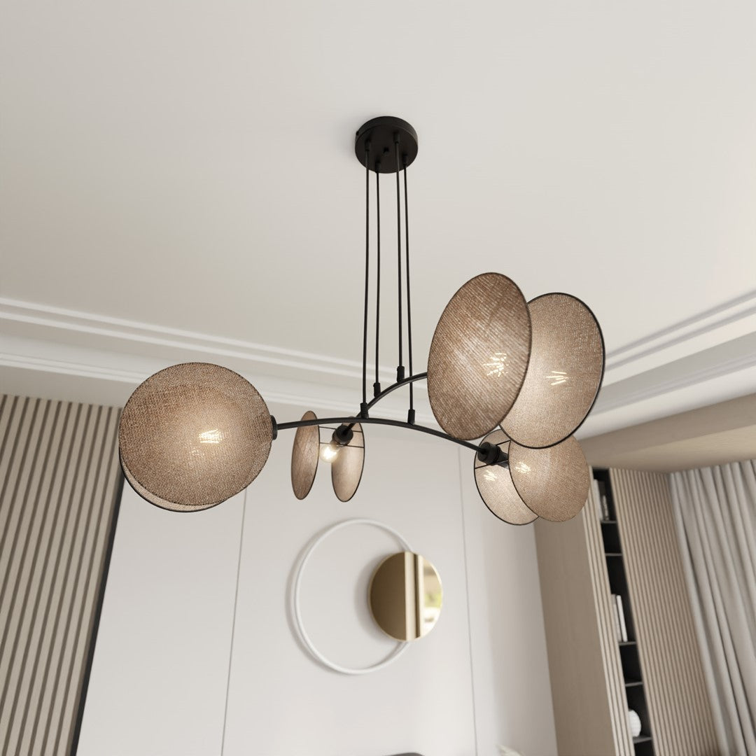 4-light pendant light, natural