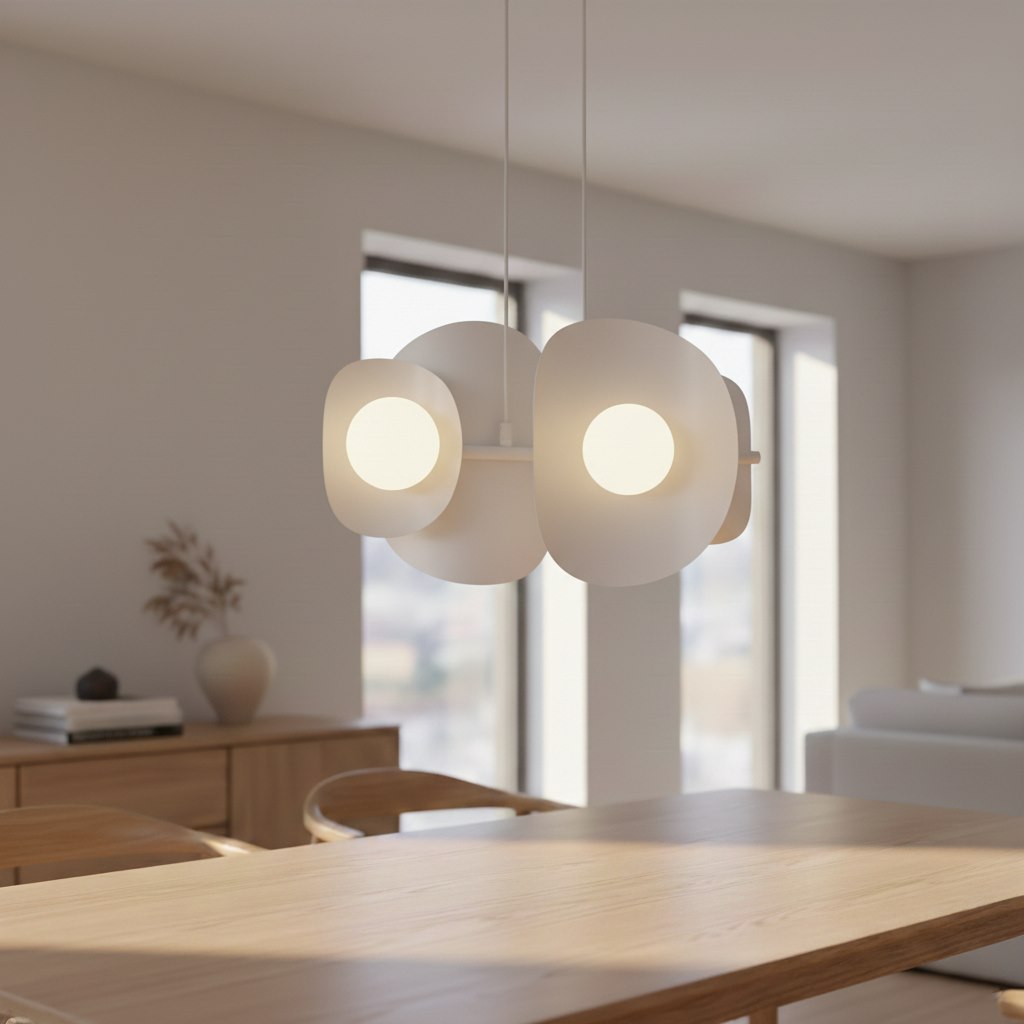 4-light white pendant light