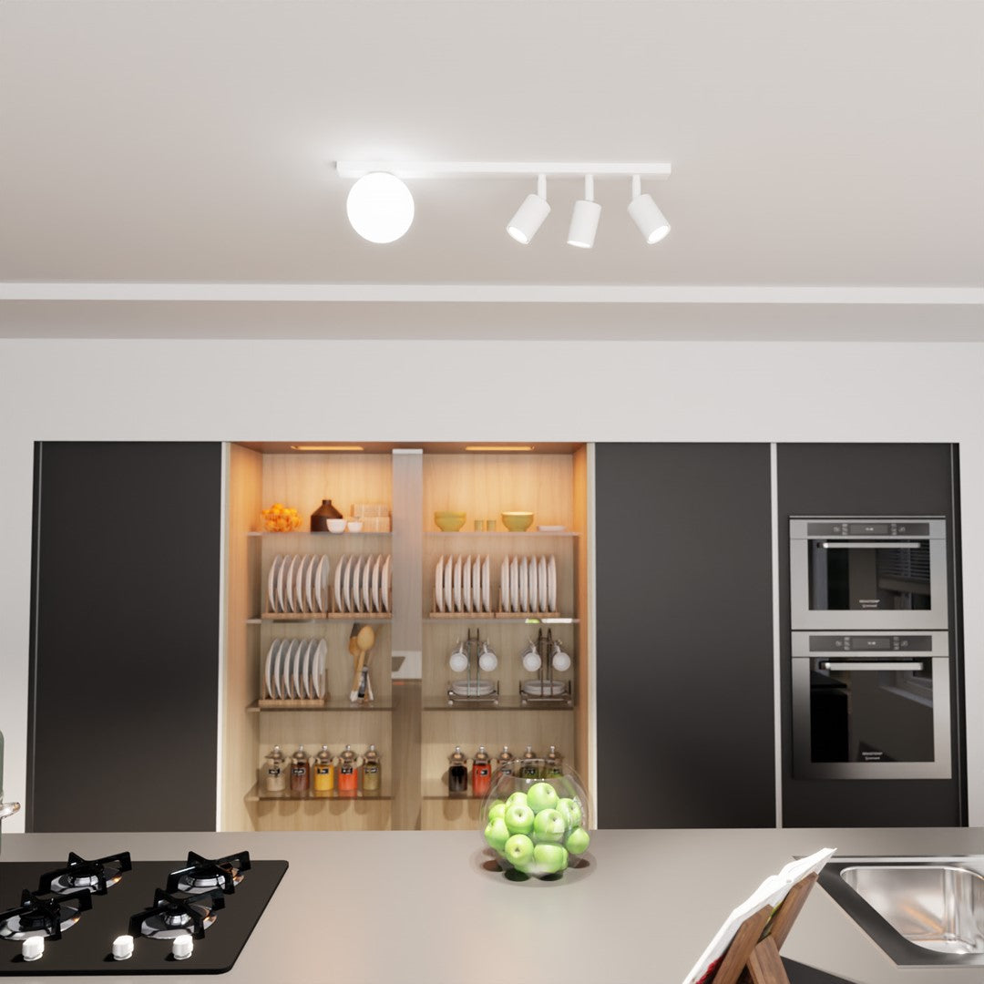 Baster 4-light white pendant light