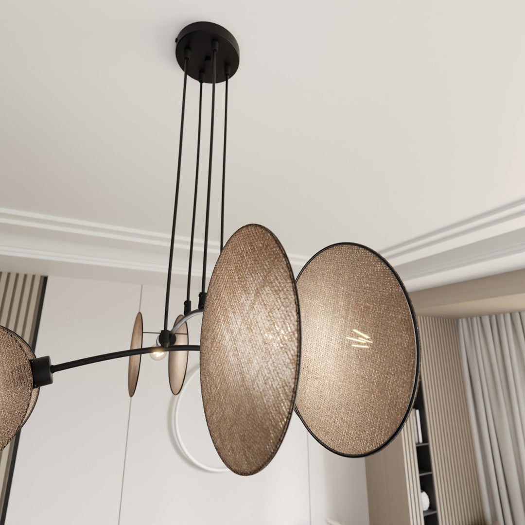 4-light pendant light, natural
