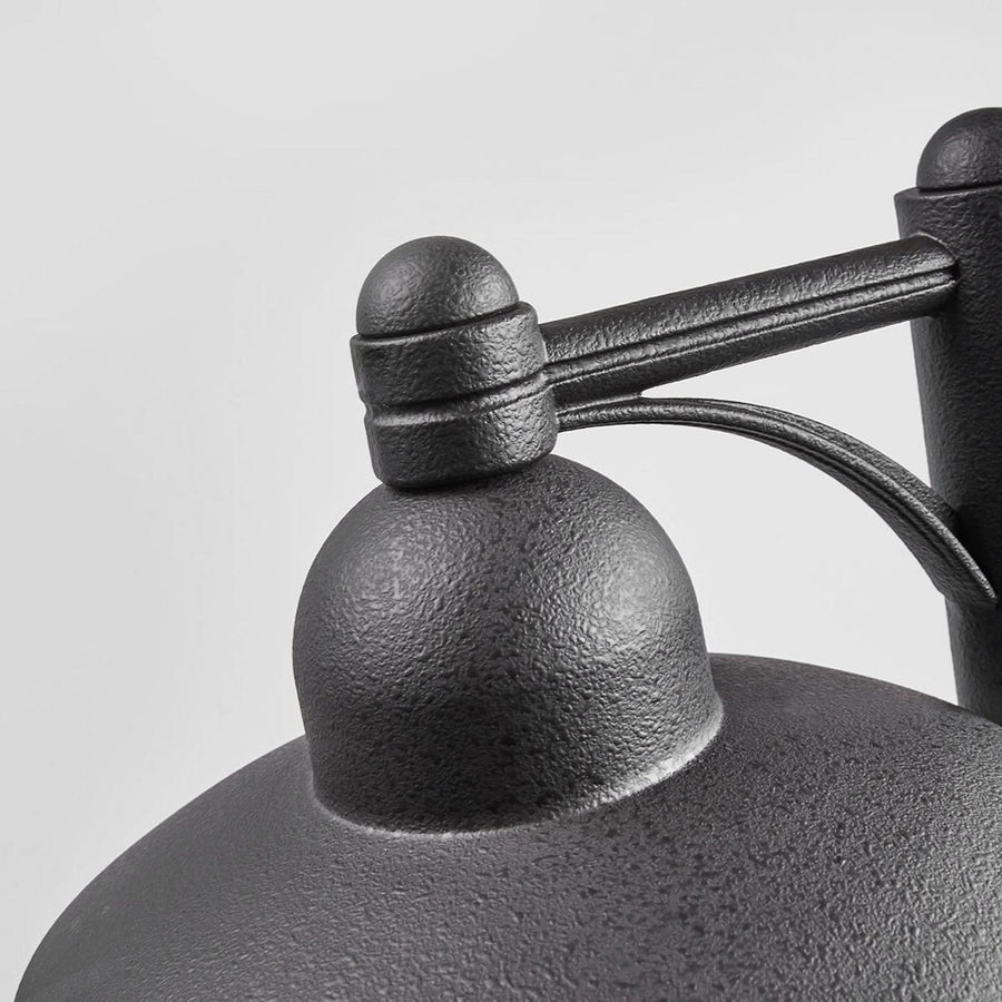 Borne lumineuse d'extérieur Yarai en aluminium, noir et blanc, hauteur 90 cm, IP44