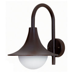 Applique d'extérieur 167 en verre, noir, hauteur 37 cm, IP44