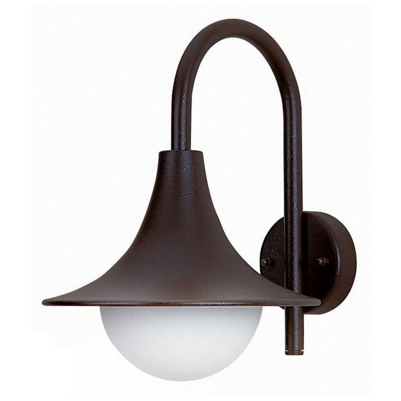 Applique d'extérieur 167 en verre, noir, hauteur 37 cm, IP44