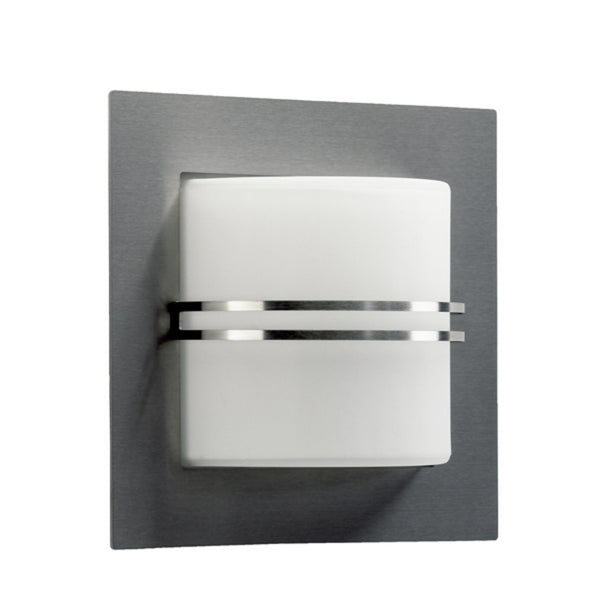 Applique d'extérieur 428 en verre, argenté et blanc, IP44