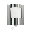 Applique d'extérieur 437 en verre, acier inoxydable et blanc, hauteur 30,5 cm, IP44
