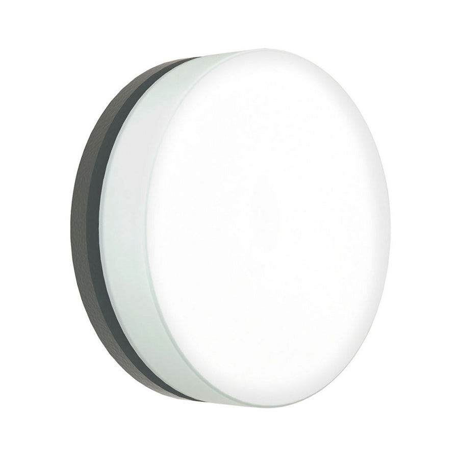 Applique d'extérieur LED 6307 en verre, anthracite et blanc, Ø 19 cm, IP65