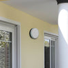 Applique d'extérieur LED 6307 en verre, anthracite et blanc, Ø 19 cm, IP65