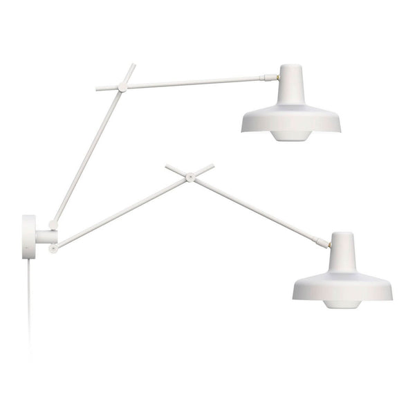 Applique murale Arigato en aluminium, blanc, 2 lumières, Ø 23 cm, 70 W