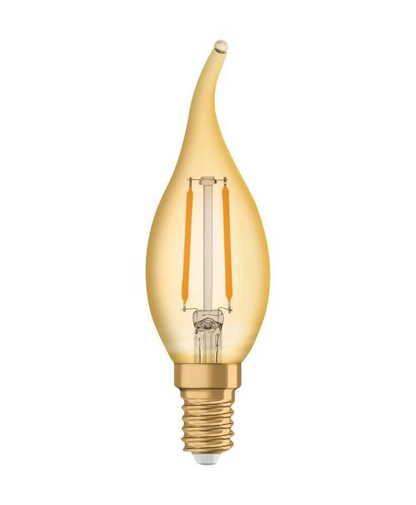 Ampoule LED E14 filament vintage flamme 1,5 W, 2400 K, 120 lm