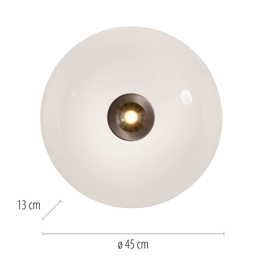 Plafonnier Pure Vitrum marron, verre