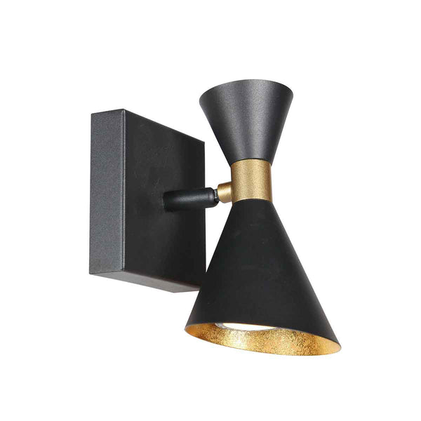 Preto 4109ZW 1-light black spotlight with GU10 sockets
