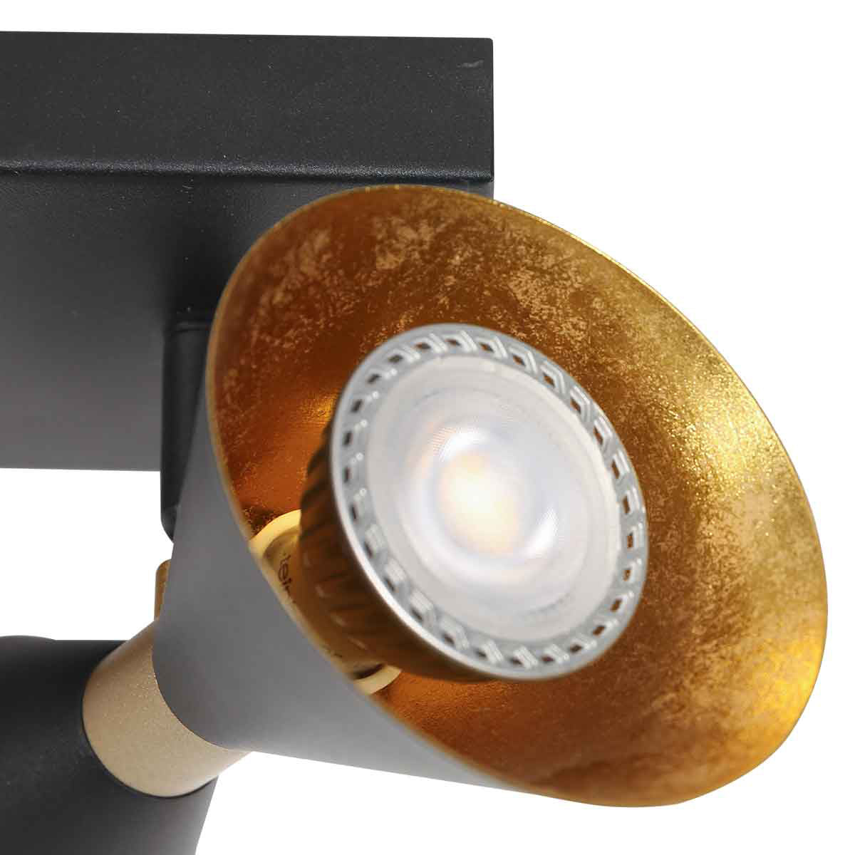 Preto 4109ZW 1-light black spotlight with GU10 sockets