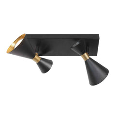 Preto 4110ZW 2-light black spotlight with GU10 sockets