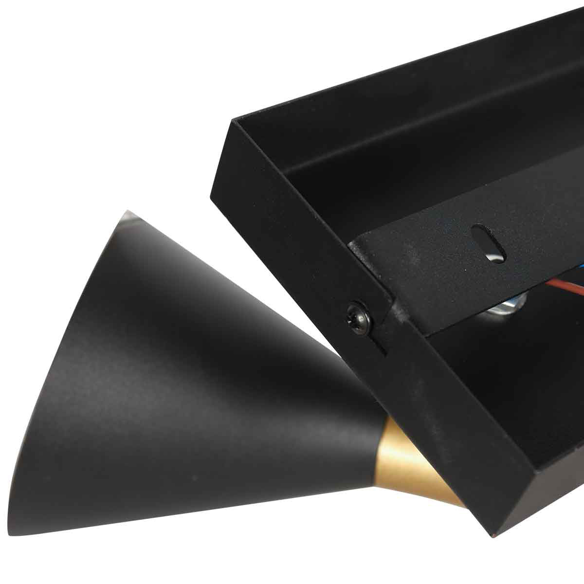Preto 4110ZW 2-light black spotlight with GU10 sockets