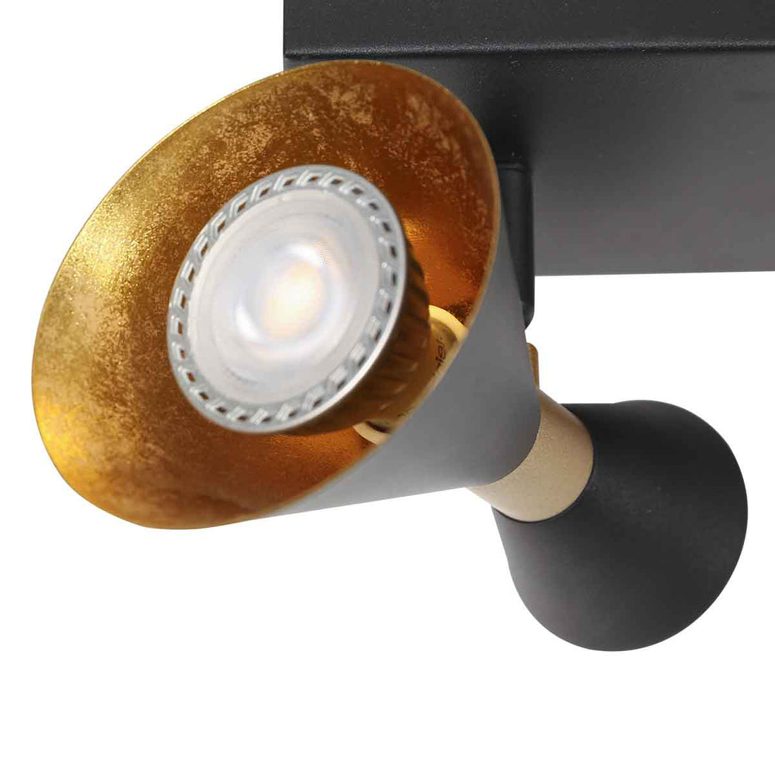Preto 4110ZW 2-light black spotlight with GU10 sockets