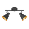 Oeroe 4114ZW 2-light black spotlight with E14 sockets
