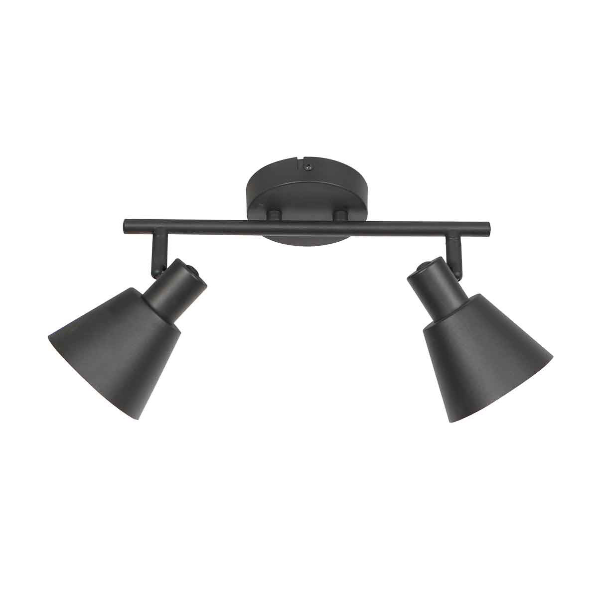 Oeroe 4114ZW 2-light black spotlight with E14 sockets