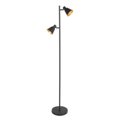 Oeroe 4117ZW black 2-light floor lamp with E14 sockets
